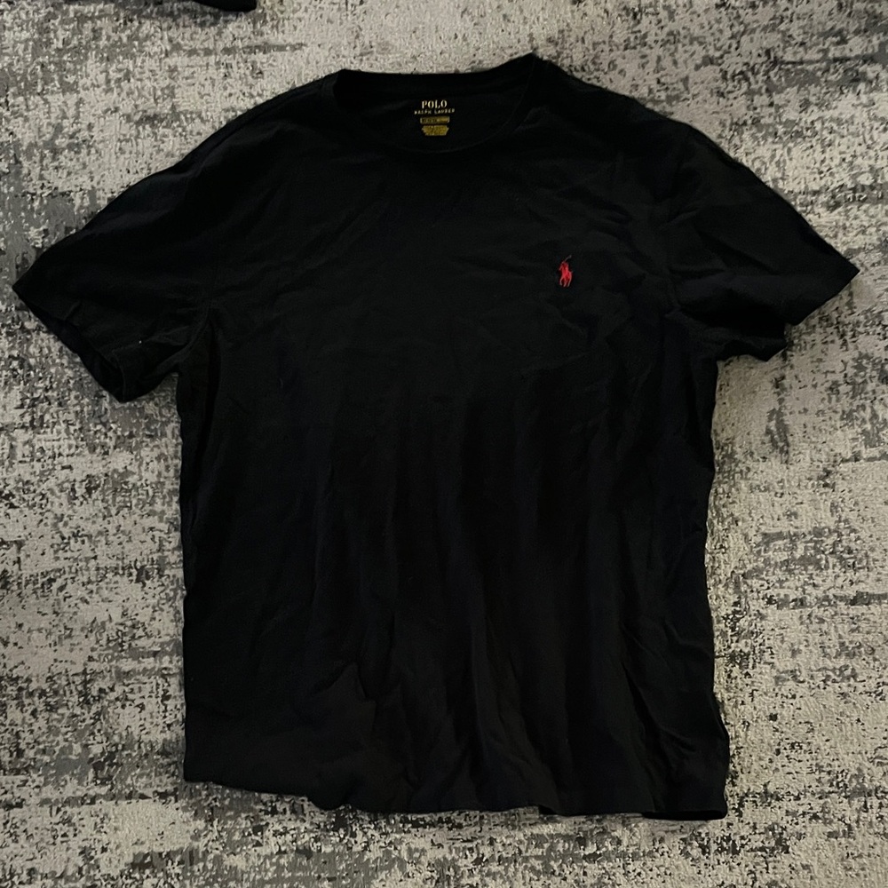 Polo by Ralph Lauren Black Tee with Red Logo